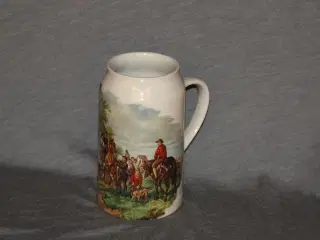 Ølkrus 1 Liter. Jagt og hest motiv