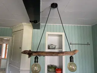 Hængelampe / loftslampe med drivtømmer