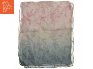 Tørklæde med blomstermønster (str. 32,5x160 cm)