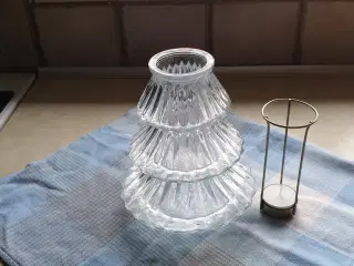 Glaslygte/vase H19cm