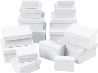 Rektangulære Æsker, H: 3,5+4,5+5,5+6,5 cm, str. 8,5x11,5+11x14 cm, 4x4stk./ 1 pk.