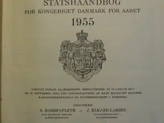 kongelig dansk hof- og statskalender 1955, red, af