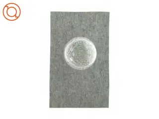 Rund glasvase med mønster