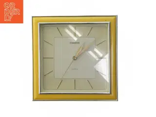 Vægur med guldramme fra Quartz (str. 28x28 cm)