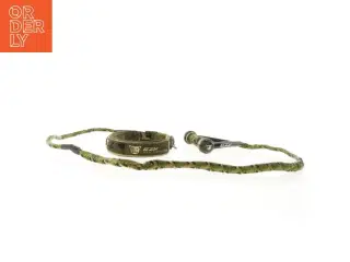 Hundehalsbånd og snor i camouflage (str. Diameter som på billedet ø 12 cm snøre længde 74 cm)