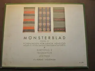 mönsterblad kartong 2 trasmattor, emne: håndarbejd