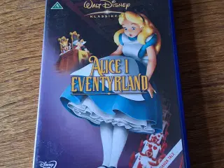 WALT DISNEY: ALICE I EVENTYRLAND. DVD-tegnefilm. 