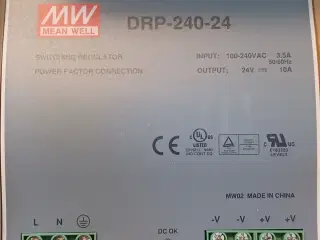 Strømforsyning Mean Well DRP 240-24
