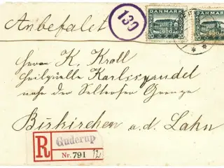 R-brev fra Guderup 1921