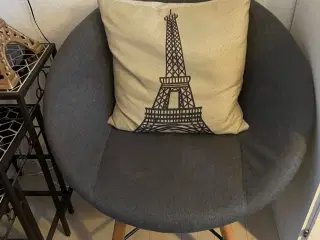 2 grå stof lænestol