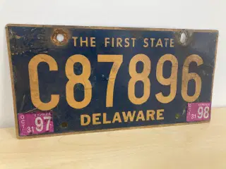 Delaware US nummerplade 