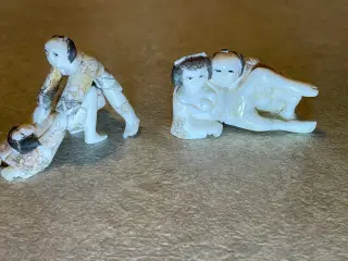 Japanske elfenbensfigurer, signeret Masayuki (Meij