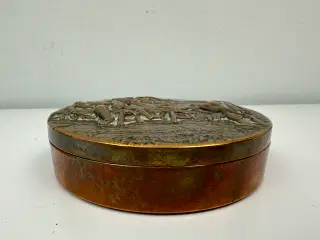 Vintage bronze skrin / dåse