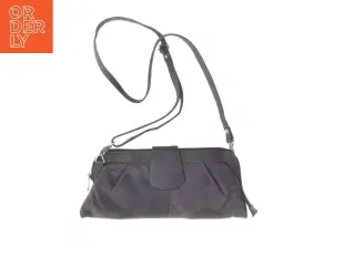 Lilla Læder clutch med skulderrem fra Depeche Eu (str. 31 x 13 cm)