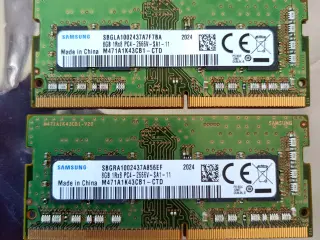 2 X 8 Gb sodimm pc4 Samsung til bærbar