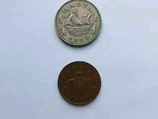 2 mønter fra Malta