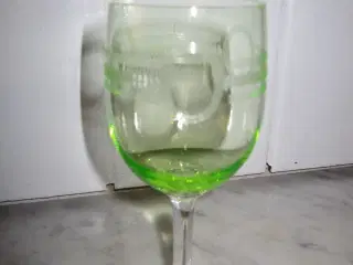 Grøn hvidvinsglas ,  navn????