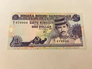 One Ringgit Brunei 1989