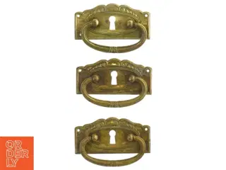 2 vintage messing skuffegreb (str. 9x4 cm)
