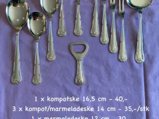 Liselund bestik og serveringsdele