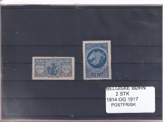 Belgiske Børn - 1914 - 1917 - Velgørenhed - 2 Stk. - Postfrisk
