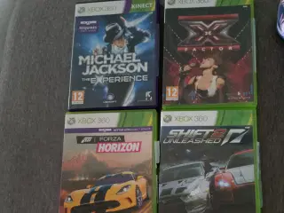 Xbox 360 spil og mikrofoner 