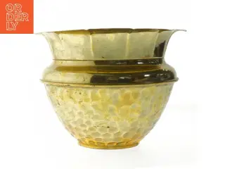 Antik messingvase (str. Ø. 23,5 cm. længde. 17,5 cm)