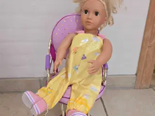 Frisørstol, med dukke