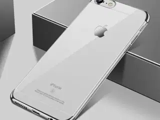 Sølv silikone cover til iPhone 6 6s SE 2020 7 8 7+