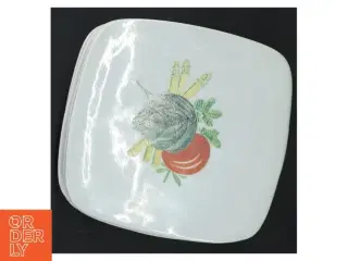 5 stk porcelæns smørrebrikker fra Lyngby