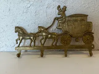 Vintage messing knagerække
