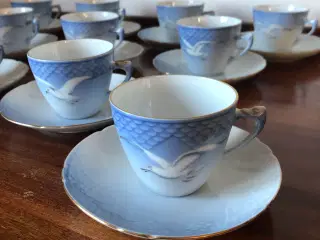 Mågestel Mokka/Espresso kopper med guldkant