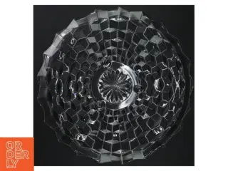 Glasfad med dekorativt mønster (str. 31 cm i diameter)