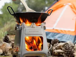 Sammenklappelig stål Camping Komfur Flamet InnovaGoods