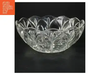 Glasdekoreret skål (str. Ø 24x9 cm)
