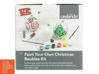 Paint your own christmas Baubles Kit fra CRELANDO (str. 20 x 20 x 10 )