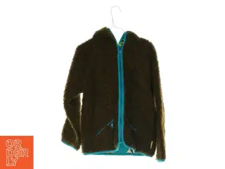 Lækker fleece jakke med hætte -aldrig brugt (str. 128 cm)
