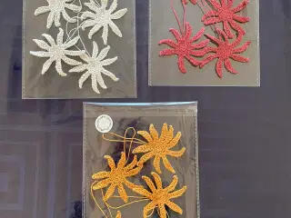 Julepynt - jule blomst til juletræet i gaveposer