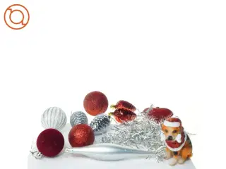 Julepynt, 12 julekugler mm (str. 20 cm)