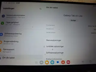 Samsung tablet,fin stand fra 21.