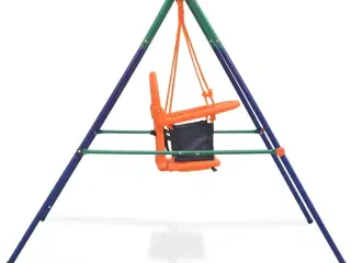 Gyngesæt med sikkerhedsele til småbørn orange
