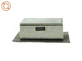 Spejlæske med motiver af fjer (str. 19 x 14 x 8 cm)