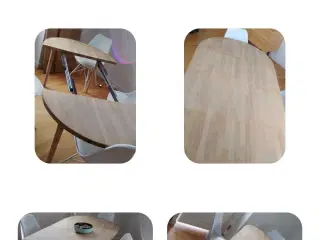 Super flot rundt spisebord i egetræ 