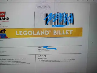 Legoland billet 