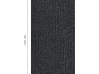 Snavsbestandig tæppeløber 100x200 cm antracitgrå