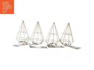 Dekorative kobber lysestager fra Bloomingville, 4 stykker fra Bloomingville (str. 12 cm. 4 styk)