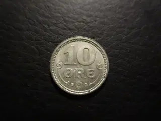 10 øre 1917 sølv unc Danmark