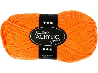 Fantasia Polyacrylgarn, L: 80 M, neon orange, 50g/ 1 ngl.