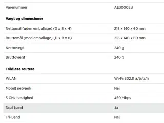 Linksys AE3000 trådløs USB adapter