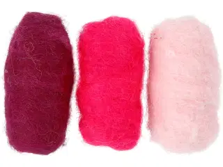 Kartet Uld Lilla/Pink - 30g til Nålefiltning
